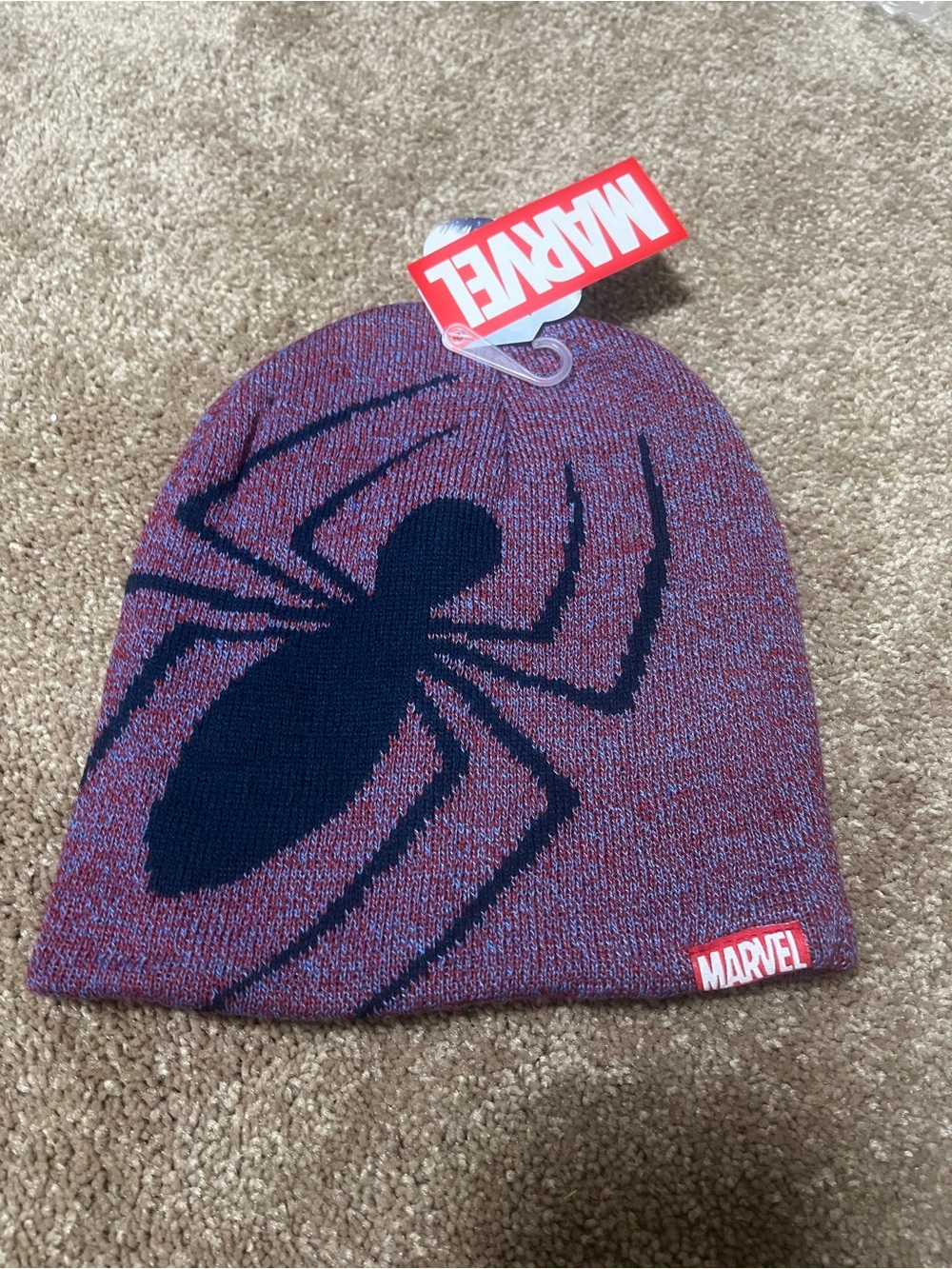 New Marvel spider man purple beanie one size